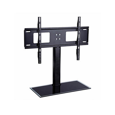 Universal table top base stand tempered glass lcd led desktop tv stand&tv mounting brackets design