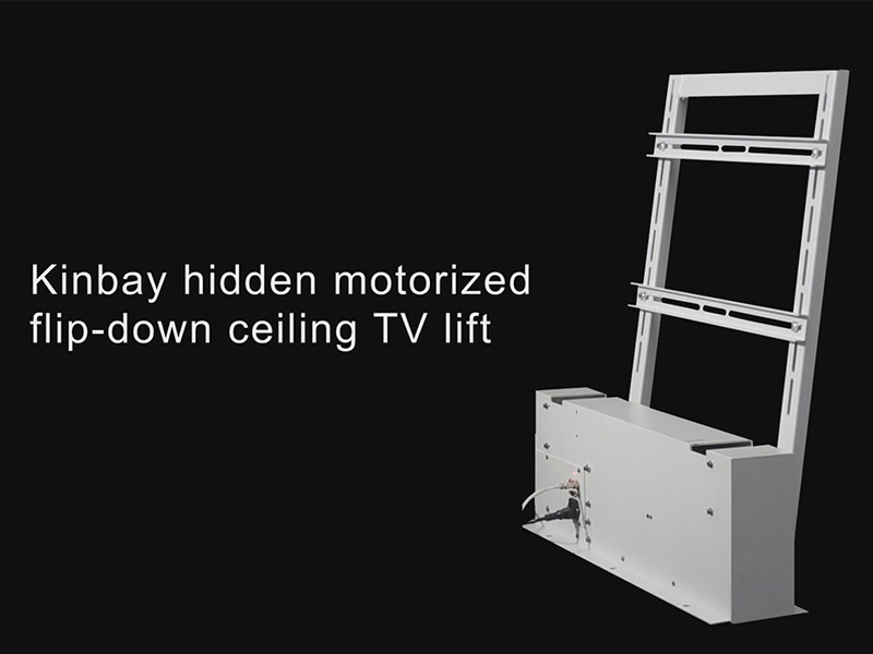 C01 Completely hidden motorized flip down ceiling TV lift