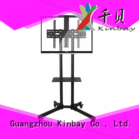mobile trolley led tv trolley stand rotates 360 degree for meeting room KINBAY