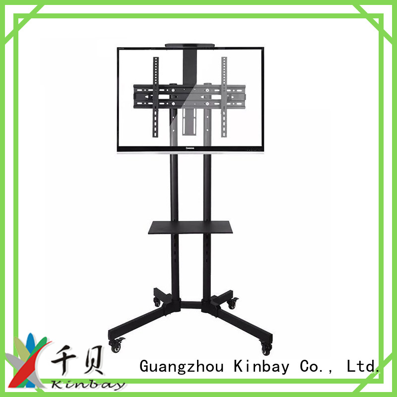 rotates 360 degree rolling tv cart lcd for meeting room KINBAY