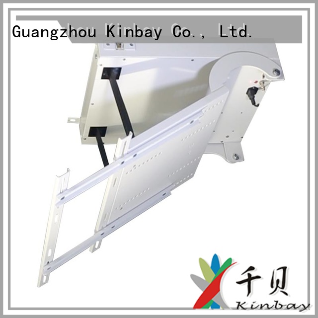 KINBAY white black automated ceiling tv mount exclusive price for conference room