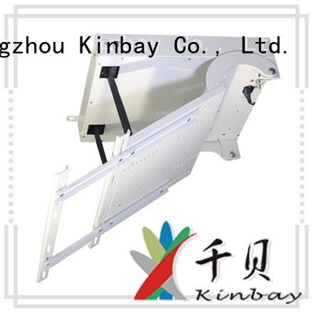 KINBAY white black retractable lcd ceiling mount lift for 32